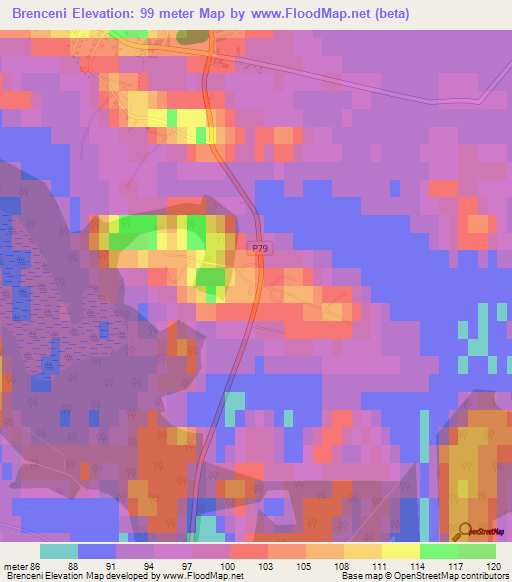 Brenceni,Latvia Elevation Map