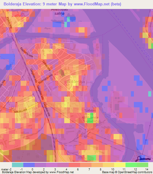 Bolderaja,Latvia Elevation Map