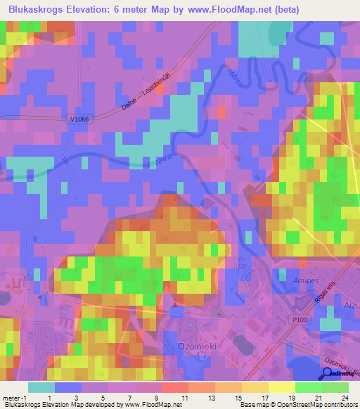 Blukaskrogs,Latvia Elevation Map