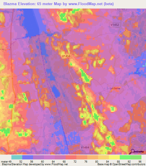 Blazma,Latvia Elevation Map