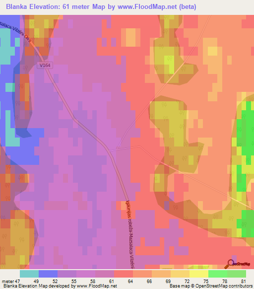 Blanka,Latvia Elevation Map