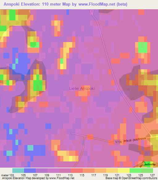 Anspoki,Latvia Elevation Map