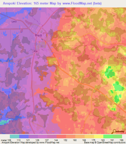 Anspoki,Latvia Elevation Map