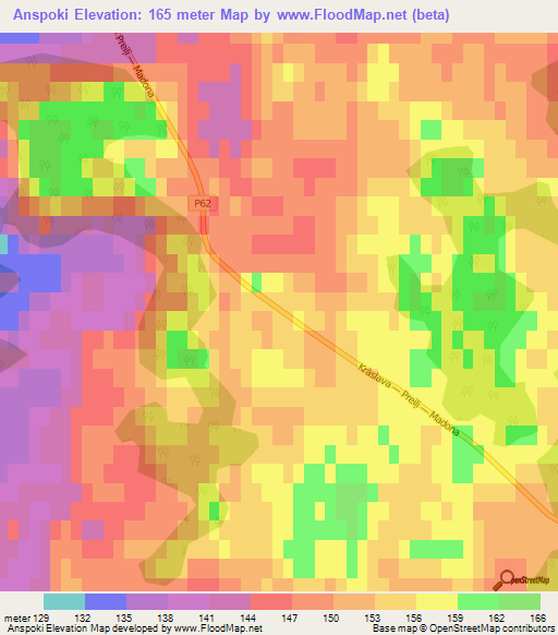 Anspoki,Latvia Elevation Map