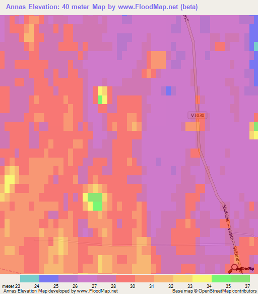 Annas,Latvia Elevation Map