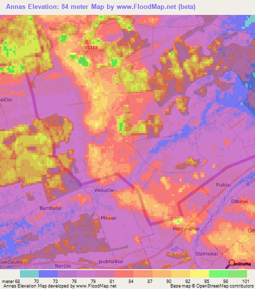 Annas,Latvia Elevation Map