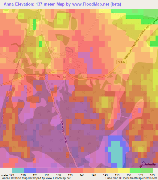 Anna,Latvia Elevation Map