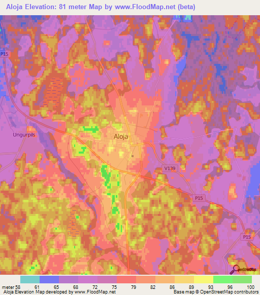 Aloja,Latvia Elevation Map