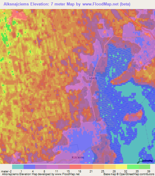 Alksnajciems,Latvia Elevation Map