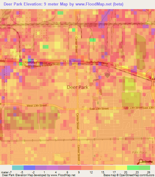 Deer Park,US Elevation Map