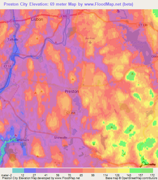 Preston City,US Elevation Map