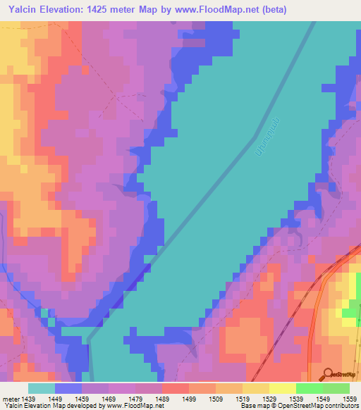 Yalcin,Turkey Elevation Map