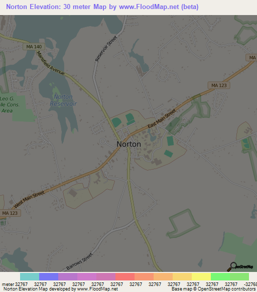 Norton,US Elevation Map