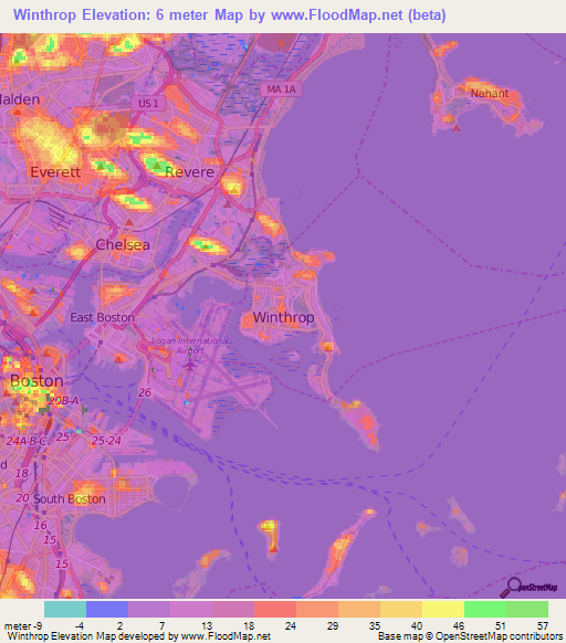 Winthrop,US Elevation Map