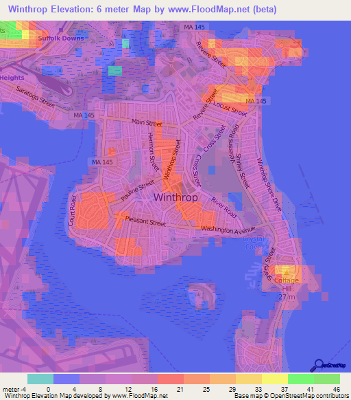 Winthrop,US Elevation Map