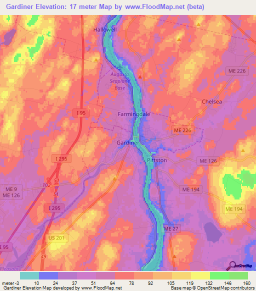 Gardiner,US Elevation Map