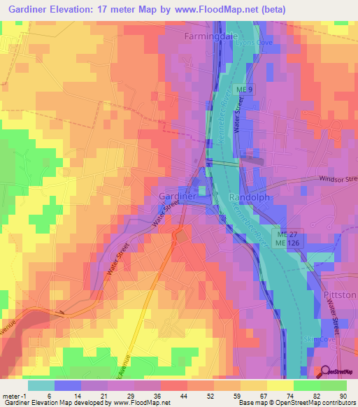 Gardiner,US Elevation Map