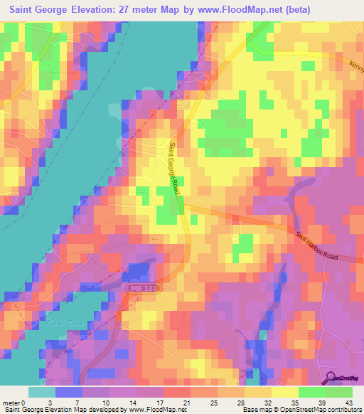 Saint George,US Elevation Map