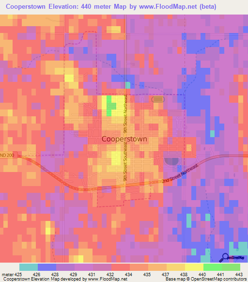 Cooperstown,US Elevation Map