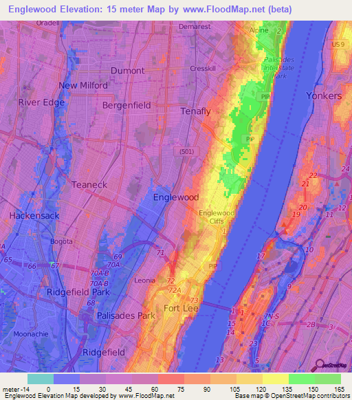 Englewood,US Elevation Map