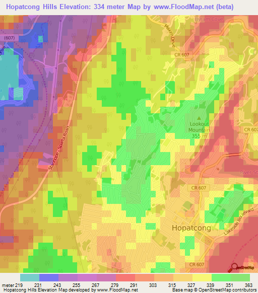 Hopatcong Hills,US Elevation Map