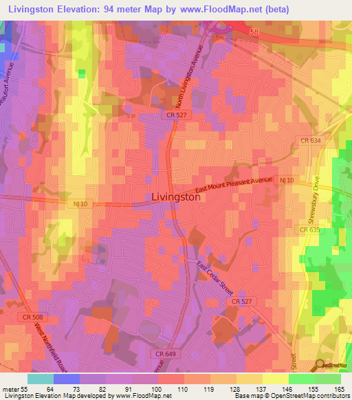 Livingston,US Elevation Map