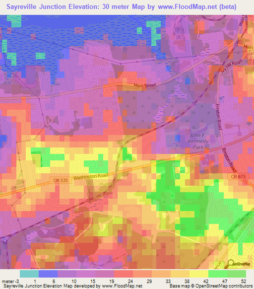 Sayreville Junction,US Elevation Map