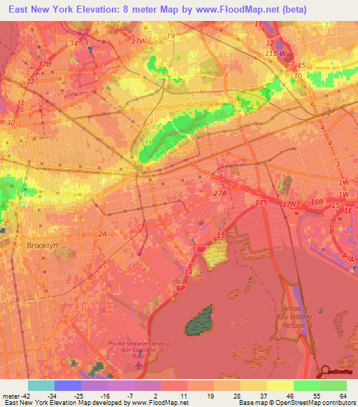 East New York,US Elevation Map