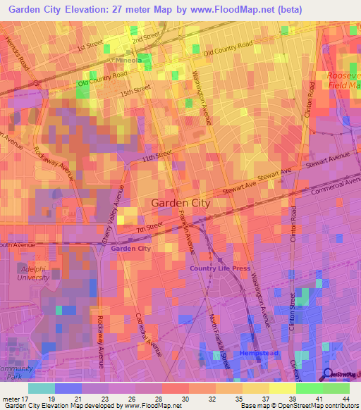 Garden City,US Elevation Map