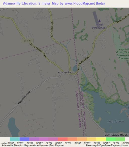 Adamsville,US Elevation Map