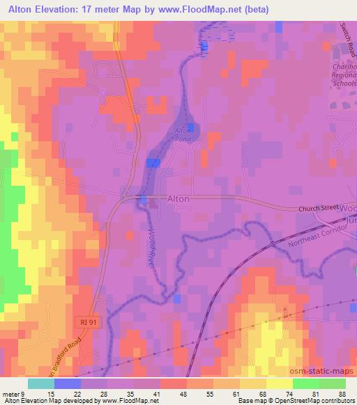 Alton,US Elevation Map