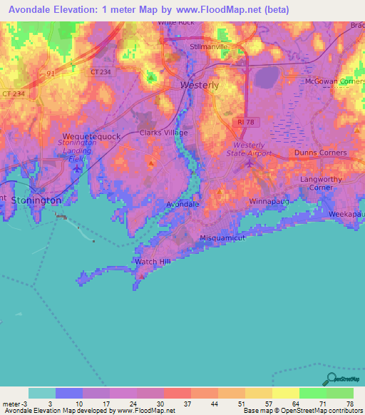 Avondale,US Elevation Map