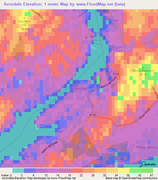 Avondale,US Elevation Map