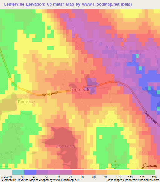 Centerville,US Elevation Map