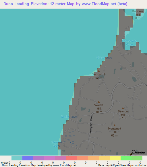 Dunn Landing,US Elevation Map