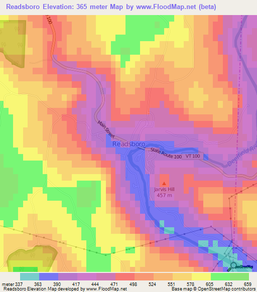 Readsboro,US Elevation Map