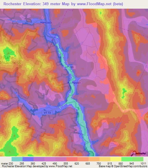 Rochester,US Elevation Map