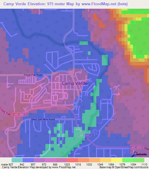 Camp Verde,US Elevation Map