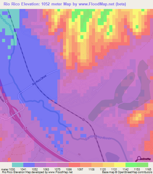 Rio Rico,US Elevation Map