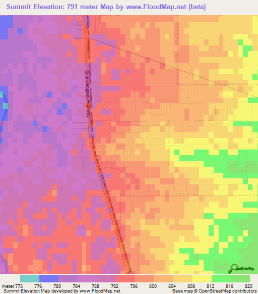 Summit,US Elevation Map