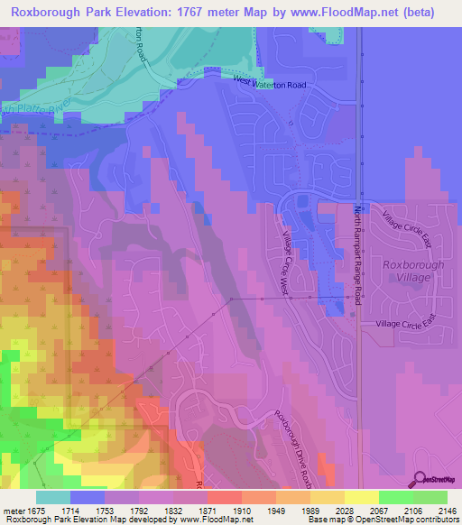 Roxborough Park,US Elevation Map