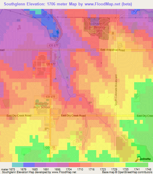 Southglenn,US Elevation Map