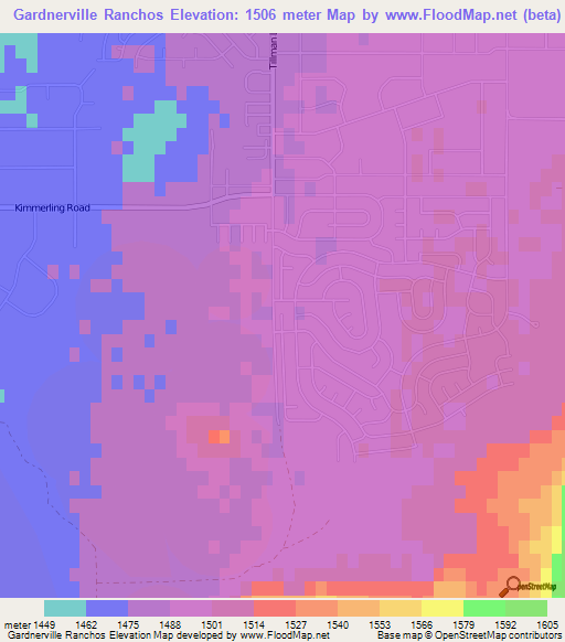 Gardnerville Ranchos,US Elevation Map