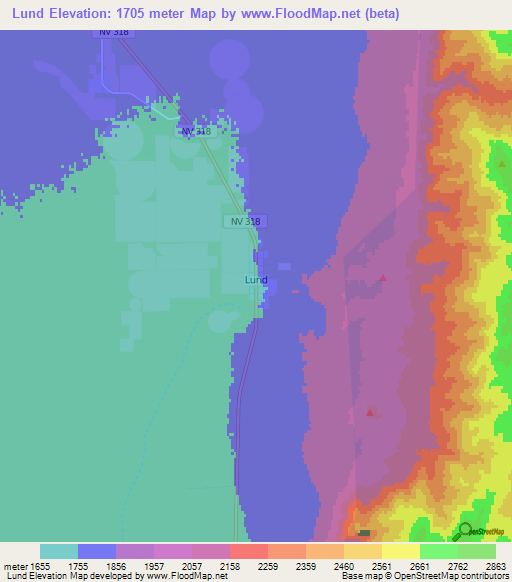 Lund,US Elevation Map