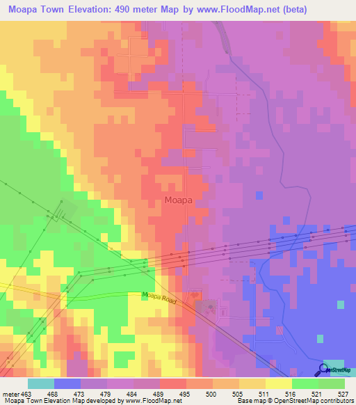 Moapa Town,US Elevation Map