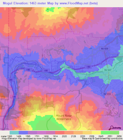 Mogul,US Elevation Map