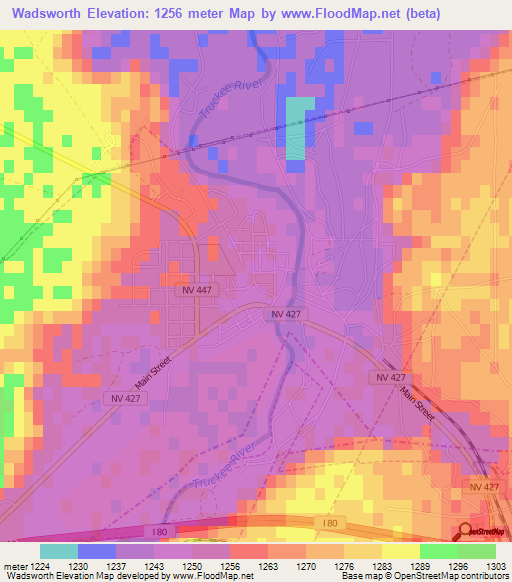 Wadsworth,US Elevation Map