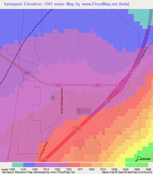 Santaquin,US Elevation Map