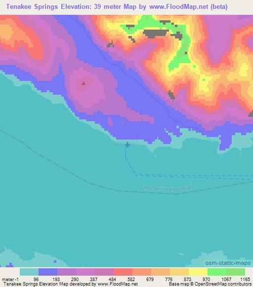 Tenakee Springs,US Elevation Map