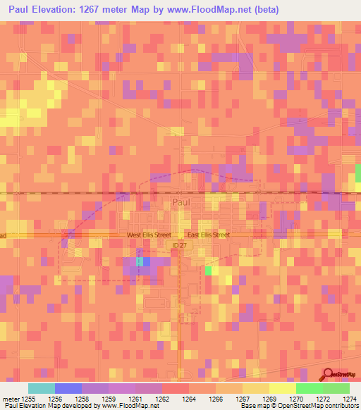 Paul,US Elevation Map